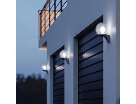 Lampa elewacyjna z czujnikiem ruchu i zmierzchu Steinel L 585 S PIR max.60W E27 IP44 IK03 230V czarna / szkło / tworzywo sztuczne - 2