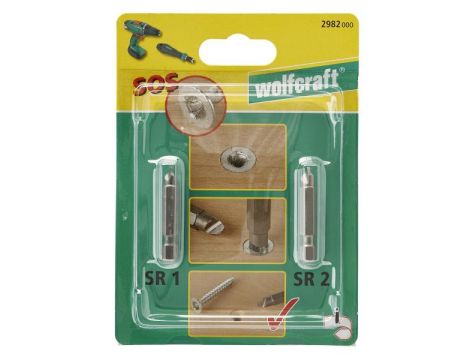 Bit do uszkodzonych wkrętów - Wolfcraft [2 szt.] - 2