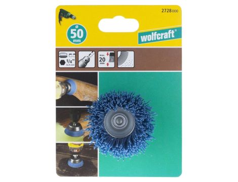 Szczotka doczołowa 45 mm/6 mm Wolfcraft - drut pokryty nylonem - 2