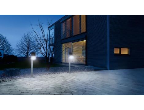 Oprawa ogrodowa solarna z czujnikiem ruchu i zmierzchu STEINEL Xsolar GL-S PIR 1,2,W 150lm 3000K IP44 IK03 srebrna / aluminium - 4