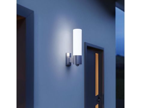 Lampa elewacyjna z czujnikiem ruchu i zmierzchu Steinel L 260 S LED PIR 9,87W 3000K 703lm IP44 IK03 230V srebrna / stal nierdzewna - 2