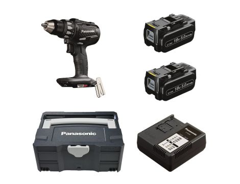 Wiertarko-wkrętarka 18V Panasonic EY74A2 + Systainer + 2x 5.0 Ah + ładowarka