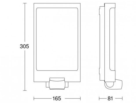 Lampa elewacyjna z czujnikiem ruchu i zmierzchu Steinel L 240 S PIR 9,3W LED 946lm 3000K IP44 IK07 230V srebrna / stal nierdzewna - 6