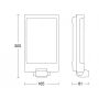 Lampa elewacyjna z czujnikiem ruchu i zmierzchu Steinel L 240 S PIR 9,3W LED 946lm 3000K IP44 IK07 230V srebrna / stal nierdzewna - 7
