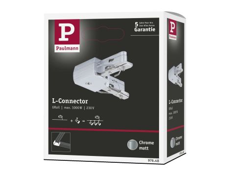 Łącznik szynowy L URail system 230V chrom matowy / metal - 4