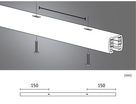 Szynoprzewód URail system 0,5m 230V biały / metal - 6