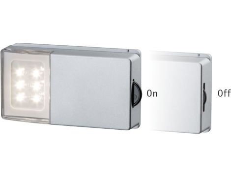 Lampka meblowa do szaf przesuwnych SNAP LED 25lm 2700K 4xAAA srebrny / tworzywo sztuczne - 4