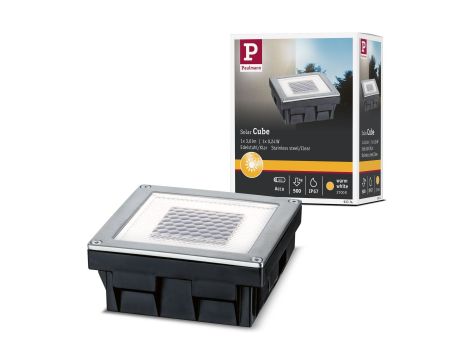 Oprawa wpuszczana CUBE LED solar 3.6lm 100x100mm 2700K  IP67 stal nierdzewna / poliwęglan - 6