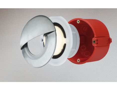 Oprawa ścienna SPECIAL LINE LED okrągła 1,4W 60lm 4000K IP65 230V poliwęglan / stal nierdzewna - 2