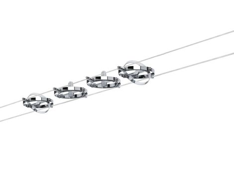 System linkowy Cardan max. 4x10W GU5,3 Chrom Matowy 230/12V 80VA Metal