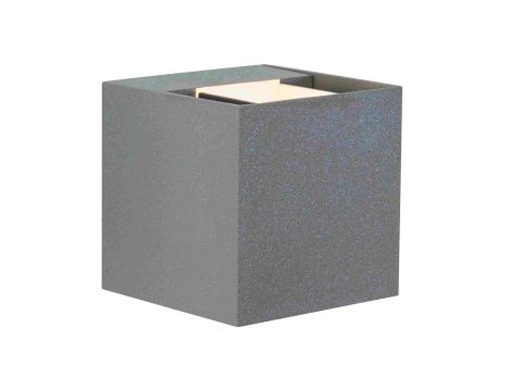 Oprawa elewacyjna CYBO LED 2x3,5W 2700K 2x355lm IP65 80x80mm 230V szary /aluminium