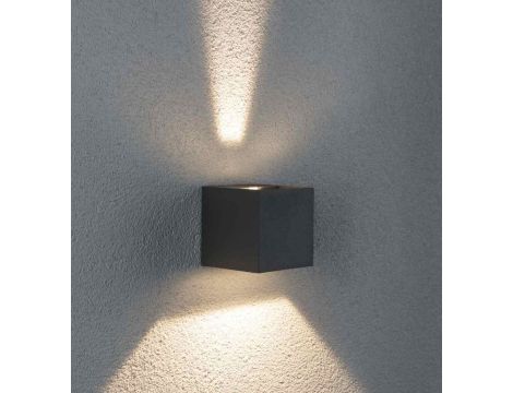 Oprawa elewacyjna CYBO LED 2x3,5W 2700K 2x355lm IP65 80x80mm 230V szary /aluminium - 3