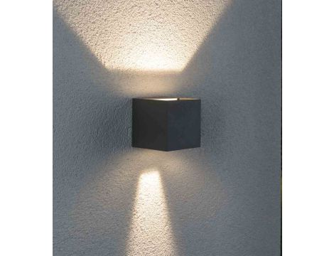 Oprawa elewacyjna CYBO LED 2x3,5W 2700K 2x355lm IP65 80x80mm 230V szary /aluminium - 4
