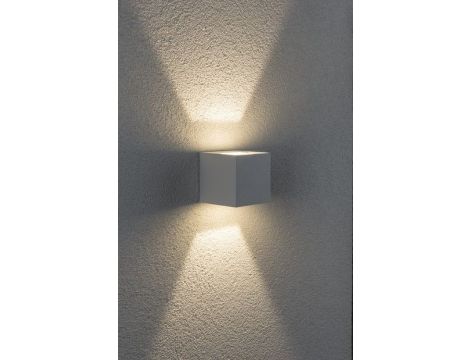 Oprawa elewacyjna CYBO LED 2x3,5W 2700K 2x355lm IP65 80x80mm 230V biały / aluminium - 2