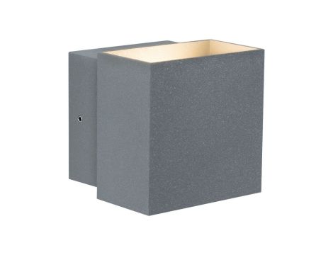 Oprawa elewacyjna CYBO LED 2x3,5W 2700K 355lm IP65 100x100mm 230V szary / aluminium