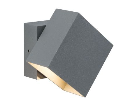 Oprawa elewacyjna CYBO LED 2x3,5W 2700K 355lm IP65 100x100mm 230V szary / aluminium - 3