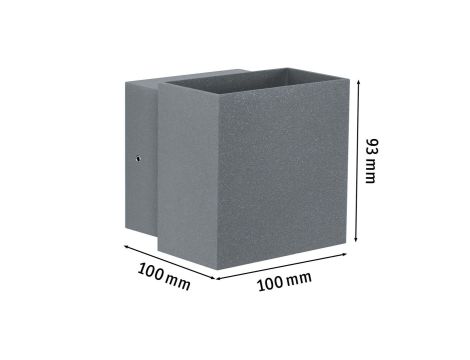 Oprawa elewacyjna CYBO LED 2x3,5W 2700K 355lm IP65 100x100mm 230V szary / aluminium - 5