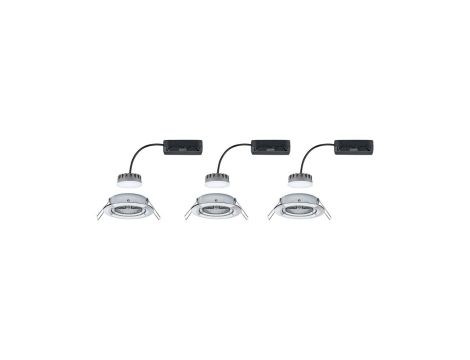 Zestaw Premium Coin Slim ściemniany LED 3x6,8W 2700K 230V 51mm Chrom/Aluminium - 3