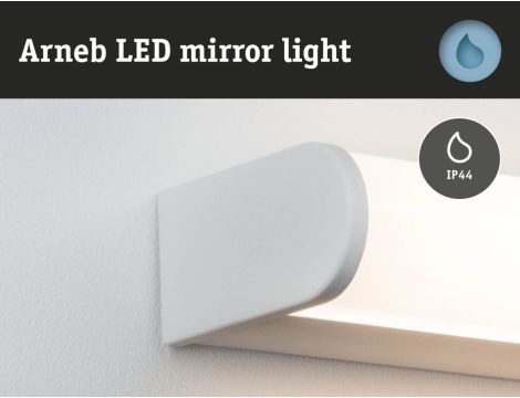 Oprawa ścienna ARNEB LED 9W 550lm 3000K IP44 230V biały / aluminium - 5