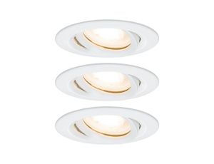 Oprawa do wbudowania NOVA PLUS LED DIM wychylna zestaw 3xGU10 7W 3x460lm 93mm 2700K IP65 230V biały mat