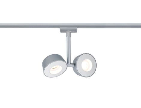 URail System Spot Double Pellet 2x4W Chrom Mat/Biały 230V - 2