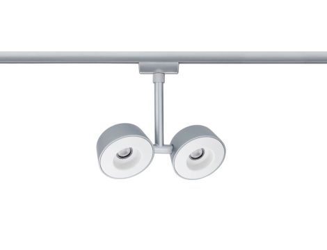 URail System Spot Double Pellet 2x4W Chrom Mat/Biały 230V - 3