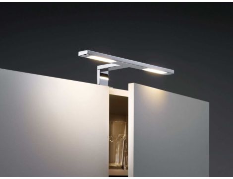 Oprawa ścienna HOOK LED nad lustro 2x3,2W 2x280lm 2700K IP44 230V chrom / metal - 3