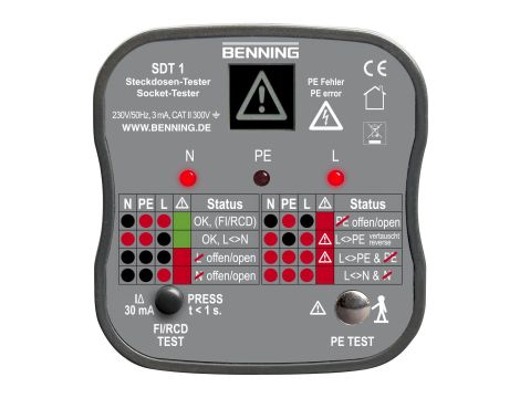 Urządzenie do kontroli gniazd  SDT1 Benning - 2