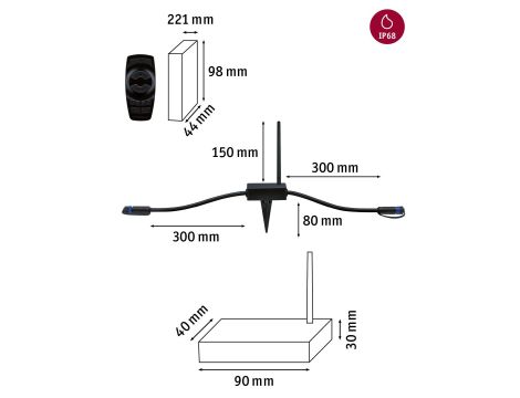 Kontroler do opraw systemu Plug & Shine z pilotem 433MHz IP68 czarny / tworzywo sztuczne - 4