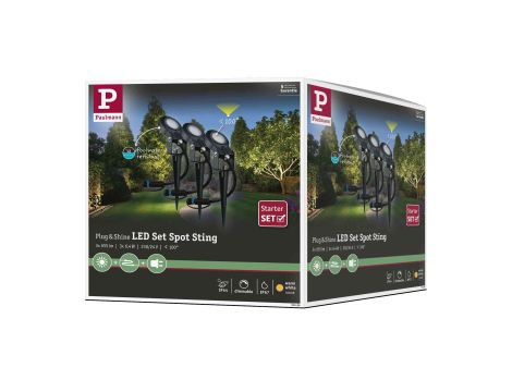 Zestaw opraw Plug & Shine STING 3x6W 3000K 520lm DIM IP67 24V antracyt / aluminum - 7