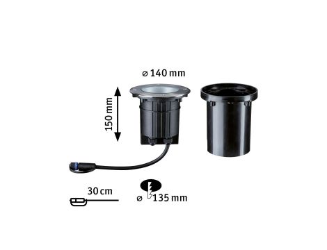 Oprawa dogruntowa Plug & Shine FLOOR regulowana 38st. 6W 3000K 490lm IP67 24V srebrny / metal - 6