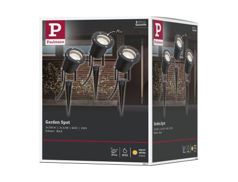 Reflektor ogrodowy SPECIAL LINE 3x3,5W GU10 3000k 230V czarny / aluminium - 5