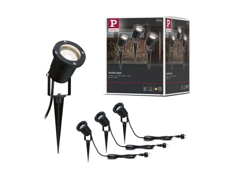 Reflektor ogrodowy SPECIAL LINE 3x3,5W GU10 3000k 230V czarny / aluminium