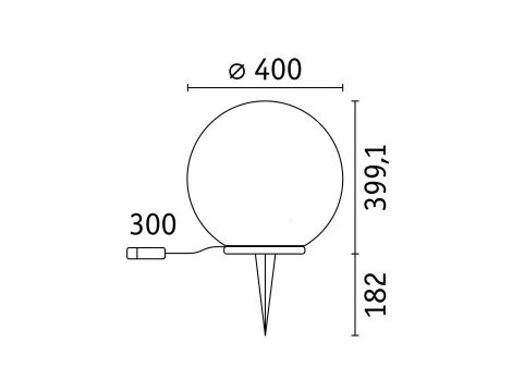 Oprawa ogrodowa Plug & Shine GLOBE 400mm 6.5W 3000K 575lm IP67 24V biały - 4