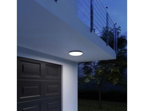 Oprawa sufitowa DL VARIO QUATTRO S PIR 9,8W LED 3000K 1000lm IP54 IK07z czujnikiem ruchu i zmierzchu 230V biała / tworzywo sztuczne - 2