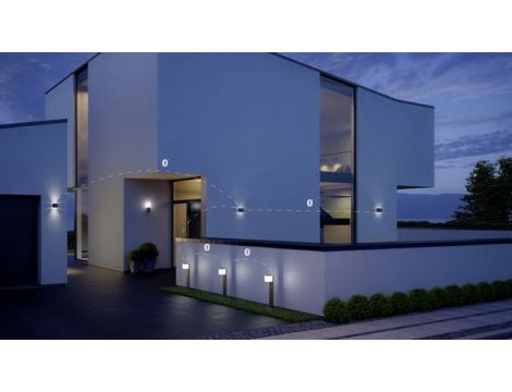 Oprawa ogrodowa z czujnikiem ruchu i zmierzchu STEINEL GL 80 SC iHF Bluetooth Mesh 9,1W 650lm 3000K IP44 IK03 230V antracyt / aluminium - 7