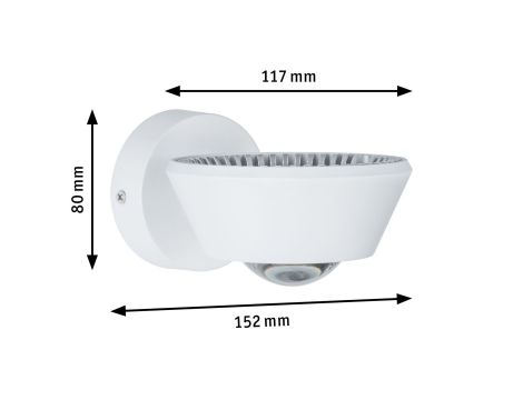 Oprawa ścienna SABIK LED DIM 13W 800lm/ 390lm 2700K  IP44 230V biały mat / tworzywo sztuczne - 10