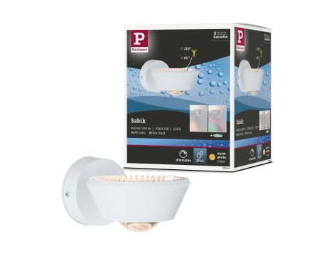 Oprawa ścienna SABIK LED DIM 13W 800lm/ 390lm 2700K  IP44 230V biały mat / tworzywo sztuczne - 11