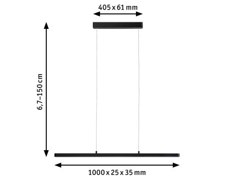 Lampa wisząca LENTO LED DIM 42W 1800lm 2700K 230V czarny / aluminium - 5