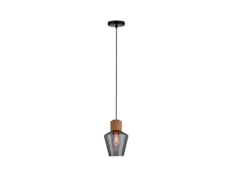 Lampa wisząca Neordic EDLA max.1x20W E27 230V szkło przydymione / korek - 2