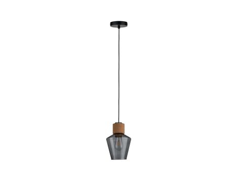 Lampa wisząca Neordic EDLA max.1x20W E27 230V szkło przydymione / korek - 3