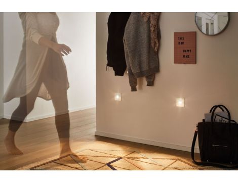 Oprawa przyschodowa WALL LED czujnik ruchu i zmierzchu kwadrat 1.1W 65 lm 2700K 230V biały / tworzywo sztuczne - 7