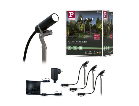 Zestaw opraw Plug & Shine PLANTINI 3x2W 3000K IP65 24V zestaw antracyt / aluminium - 8