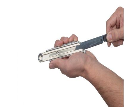 Nóż z ostrzem 18 mm pro-sharp, metalowy, Wolfcraft - 5