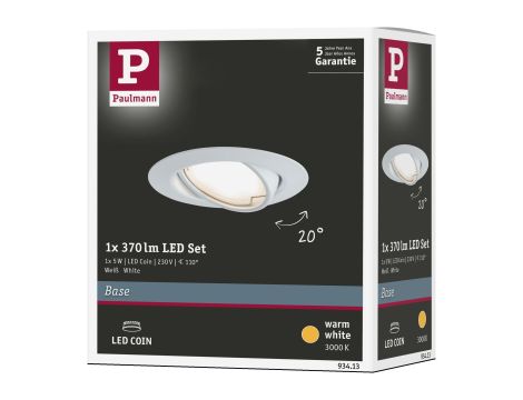 Oprawa wbudowana Base ruchoma 1x5W 230V 51mm Biały Mat/Metal - 7