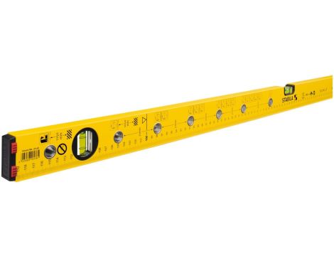 Poziomica Stabila seria 70, 120 cm,  z otworami do znakowania - 2