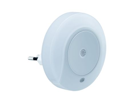 Lampka wtykowa nocna HORBY z czujnikiem dźwięku + zmierzchu 45lm 3000K biały / tworzywo sztuczne - 3