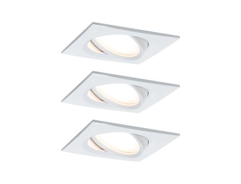 Oprawa do wbudowania NOVA COIN LED DIM wychylna 3x6W 470lm 84X84mm 2700K 230V biały mat