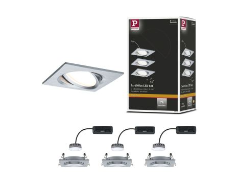 Oprawa do wbudowania NOVA COIN LED DIM wychylna zestaw 3x 6W 425lm 84x84mm 2700K IP23 230V aluminium - 7