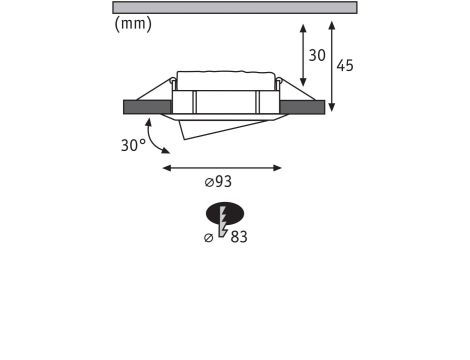 Oprawa do wbudowania NOVA PLUS COIN LED DIM wychylna zestaw 3x6W 470lm 93mm 2700K IP65 230V biały mat - 5